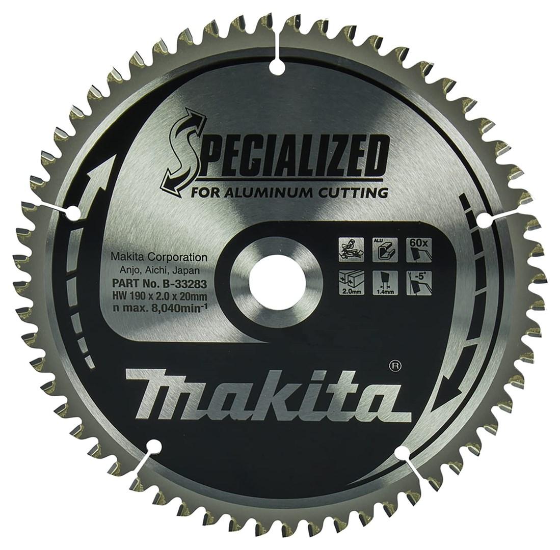Makita kapskive/kling e 190 × 20 mm, 60 tænder - Specialized til aluminium