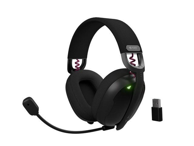 Fury FUKIYA F6 trådløst gaming-headset med mikrofon – sort