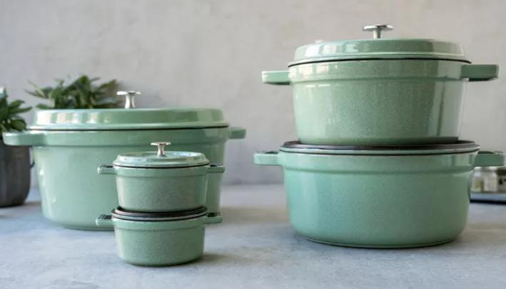 ZWILLING Staub La Cocotte gryde 6,7 l - rund støbejernsgryde, mint