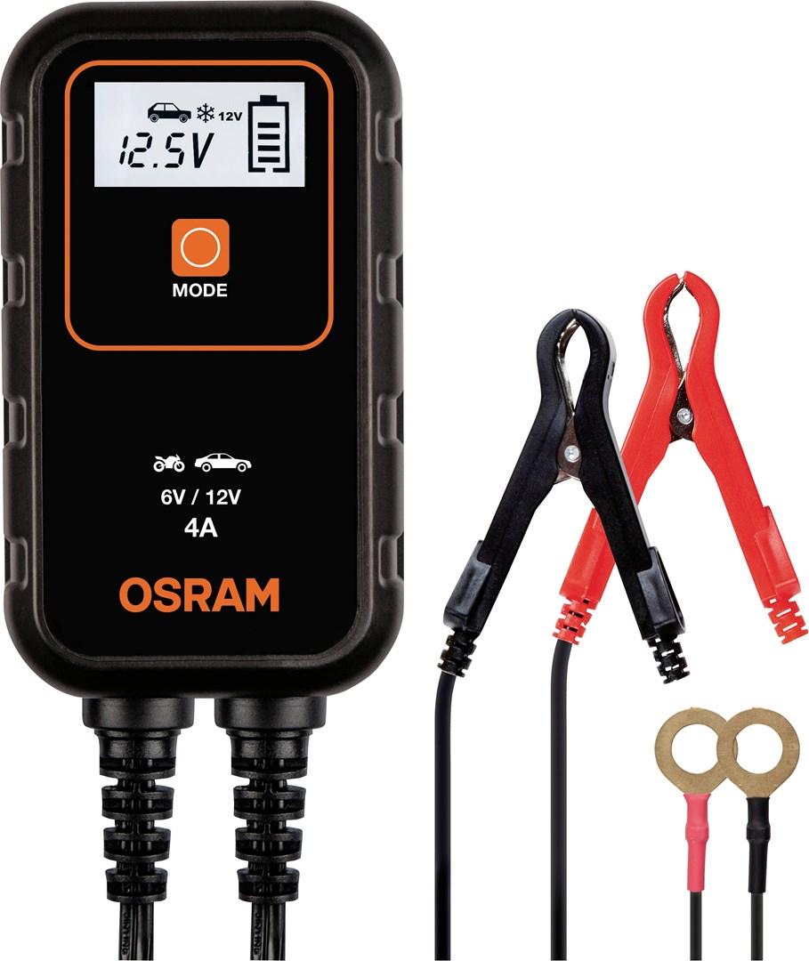 OSRAM BATTERYcharge 904 batterilader – 6/12 V, 4 A, 230 V – til AGM/Li-Ion/VRLA billede