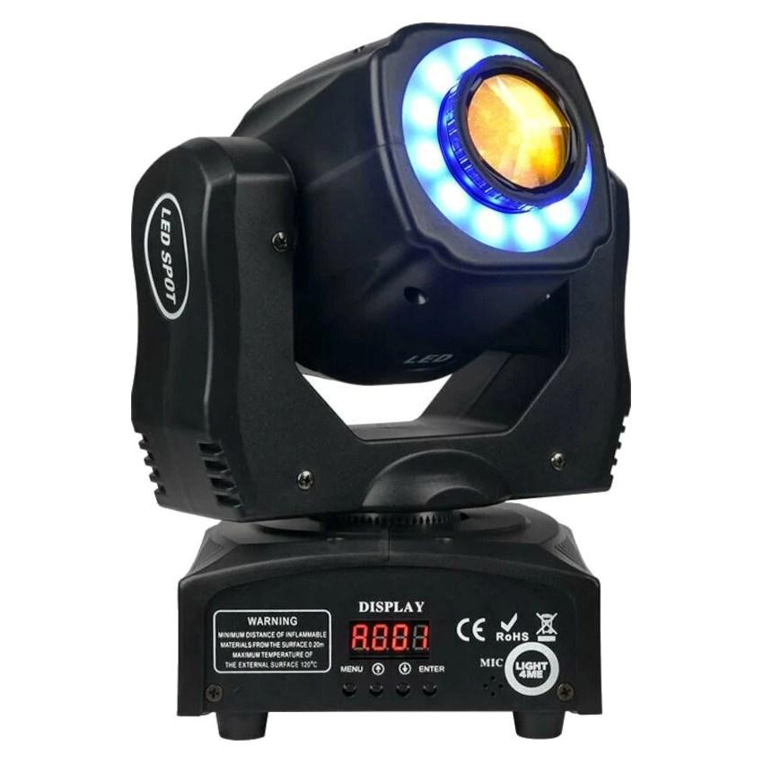 Light4Me Mini Spot 60 Ring - LED moving head lampe, sort