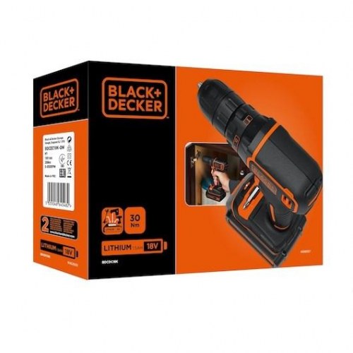 Black & Decker BDCDC18-QW 18V akku skruemaskine/boremaskine - sort/orange