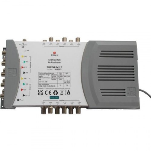 TRIAX TMS/CKR 9x12 S multiswitch - 5 indgange, 12 udgange
