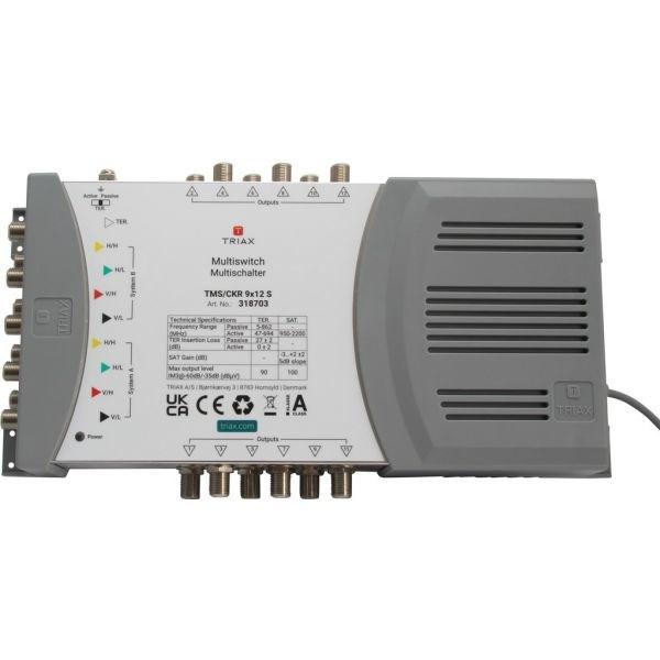 TRIAX TMS/CKR 9x12 S multiswitch – 5 indgange, 12 udgange