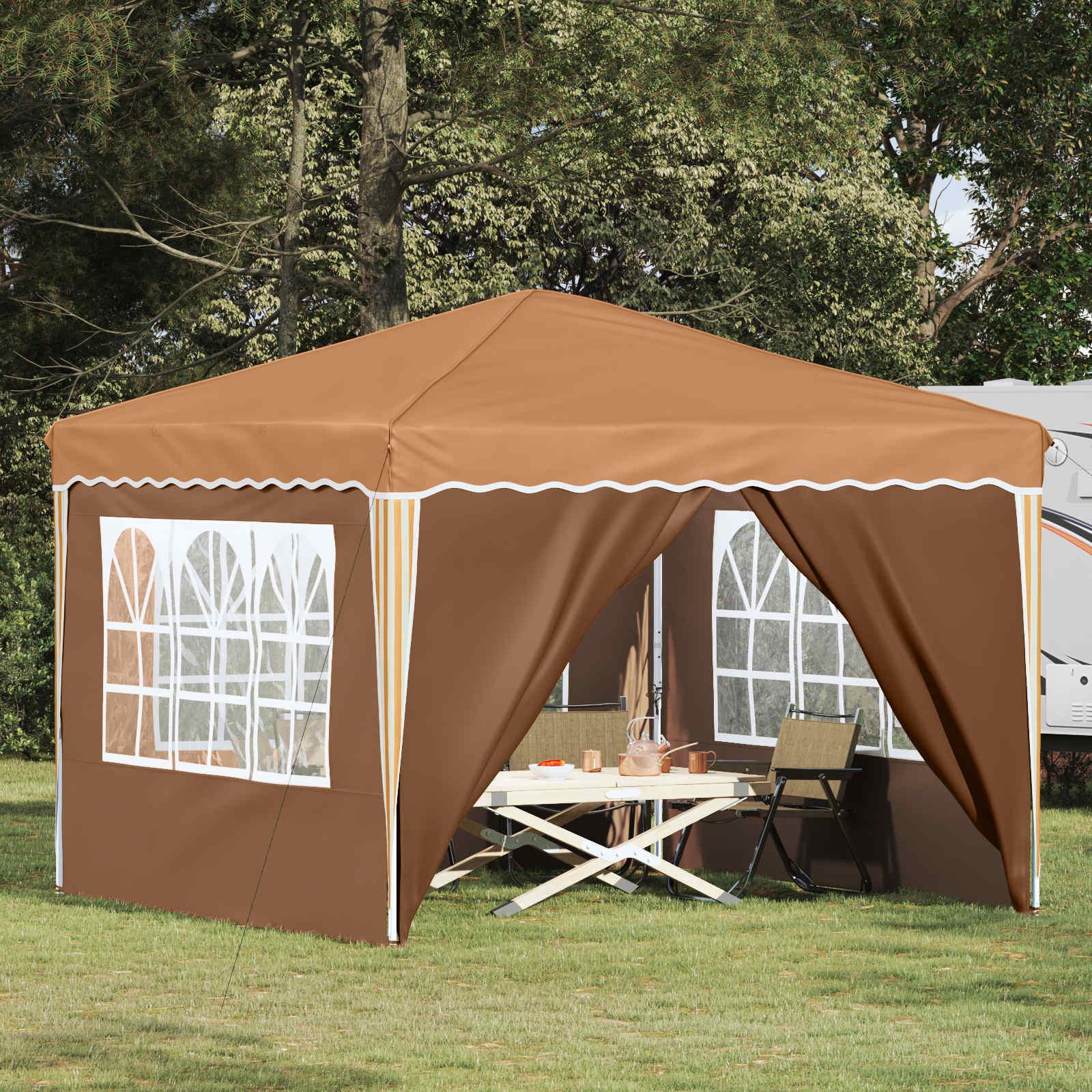 Pop-up Festtelt Beige 288 x 288 x 245 cm Oxford stof