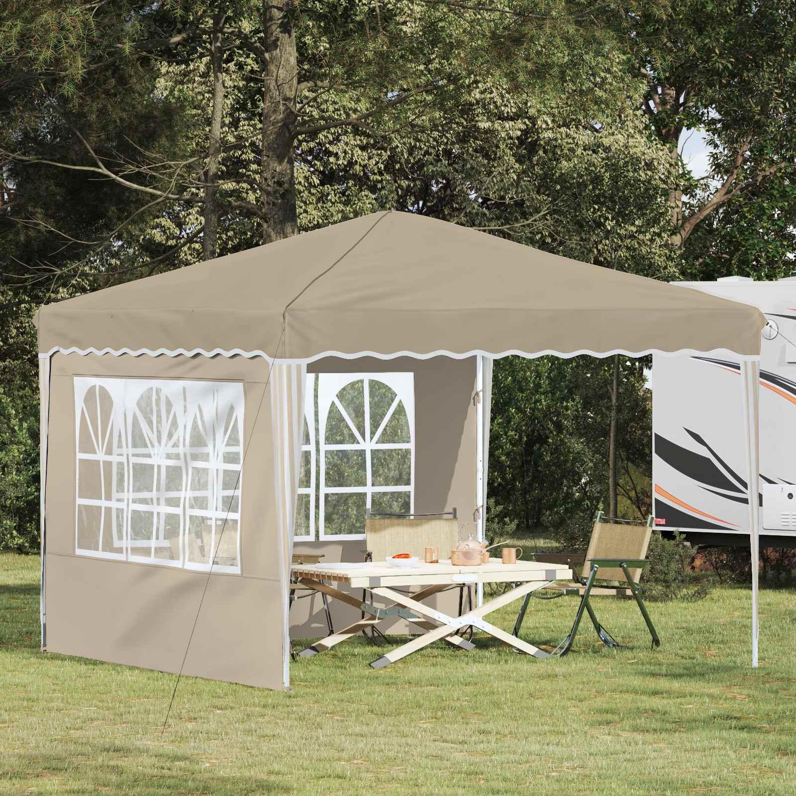 Pop-up Festtelt Creme 288 x 288 x 245 cm Oxford stof