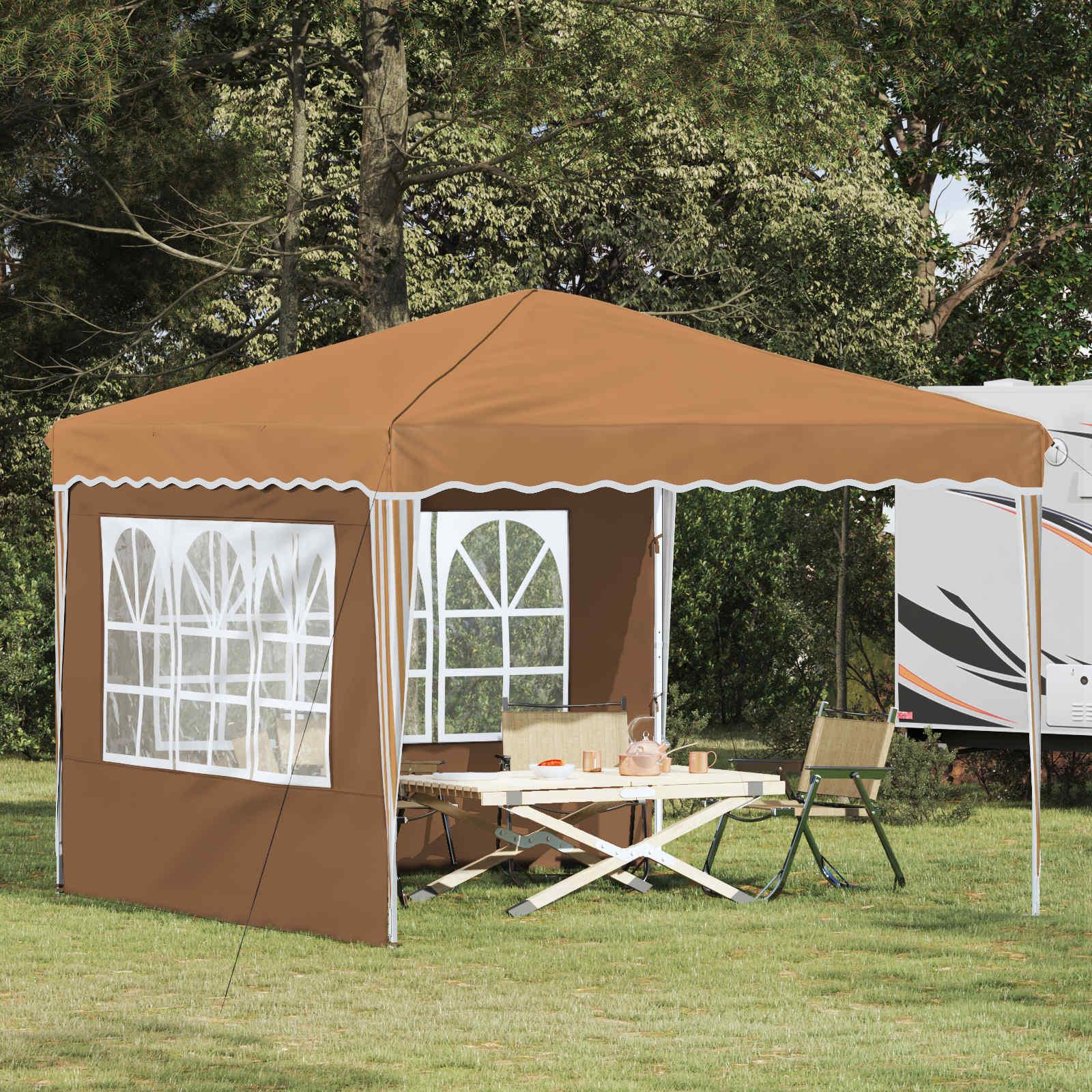 Pop-up Festtelt Beige 288 x 288 x 245 cm Oxford stof
