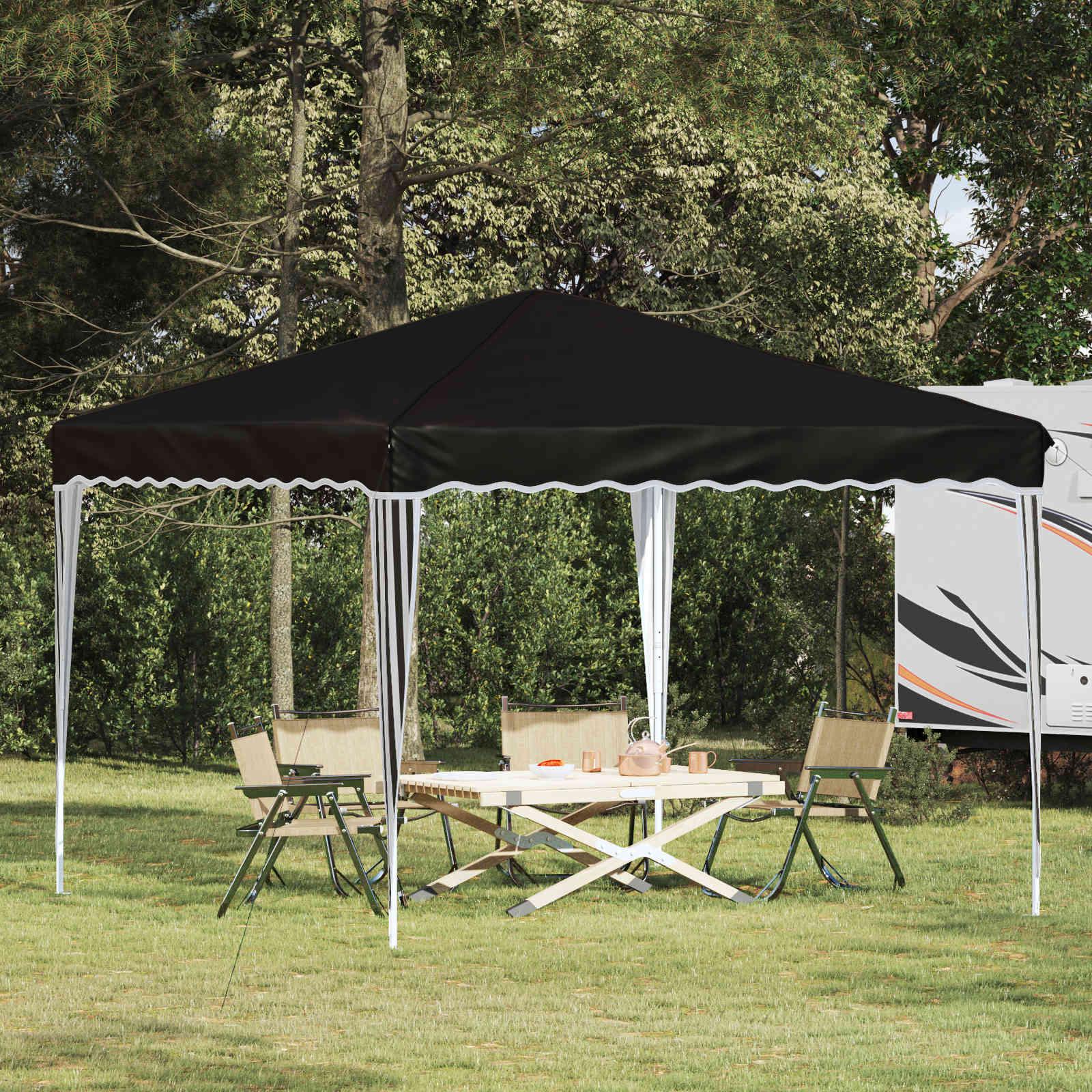 Pop-up Festtelt Sort 288 x 288 x 245 cm Oxford stof