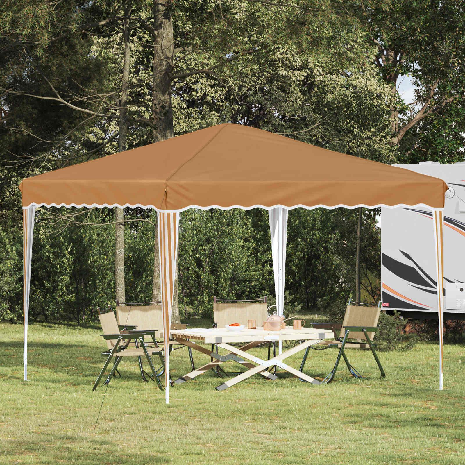 Pop-up Festtelt Beige 288 x 288 x 245 cm Oxford stof