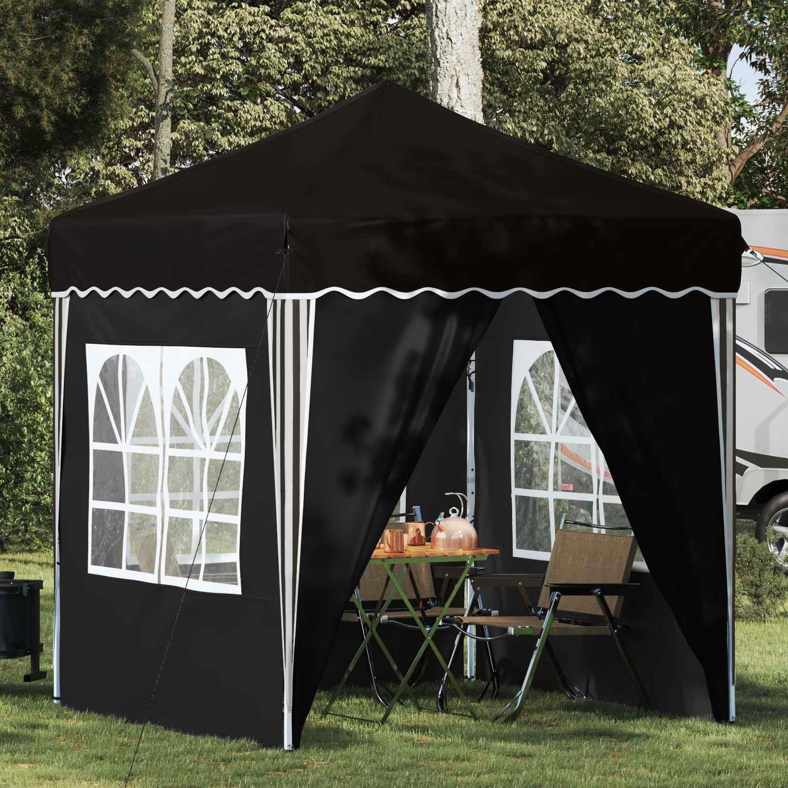 Pop-up Festtelt Sort 195 x 195 x 245 cm Oxford stof