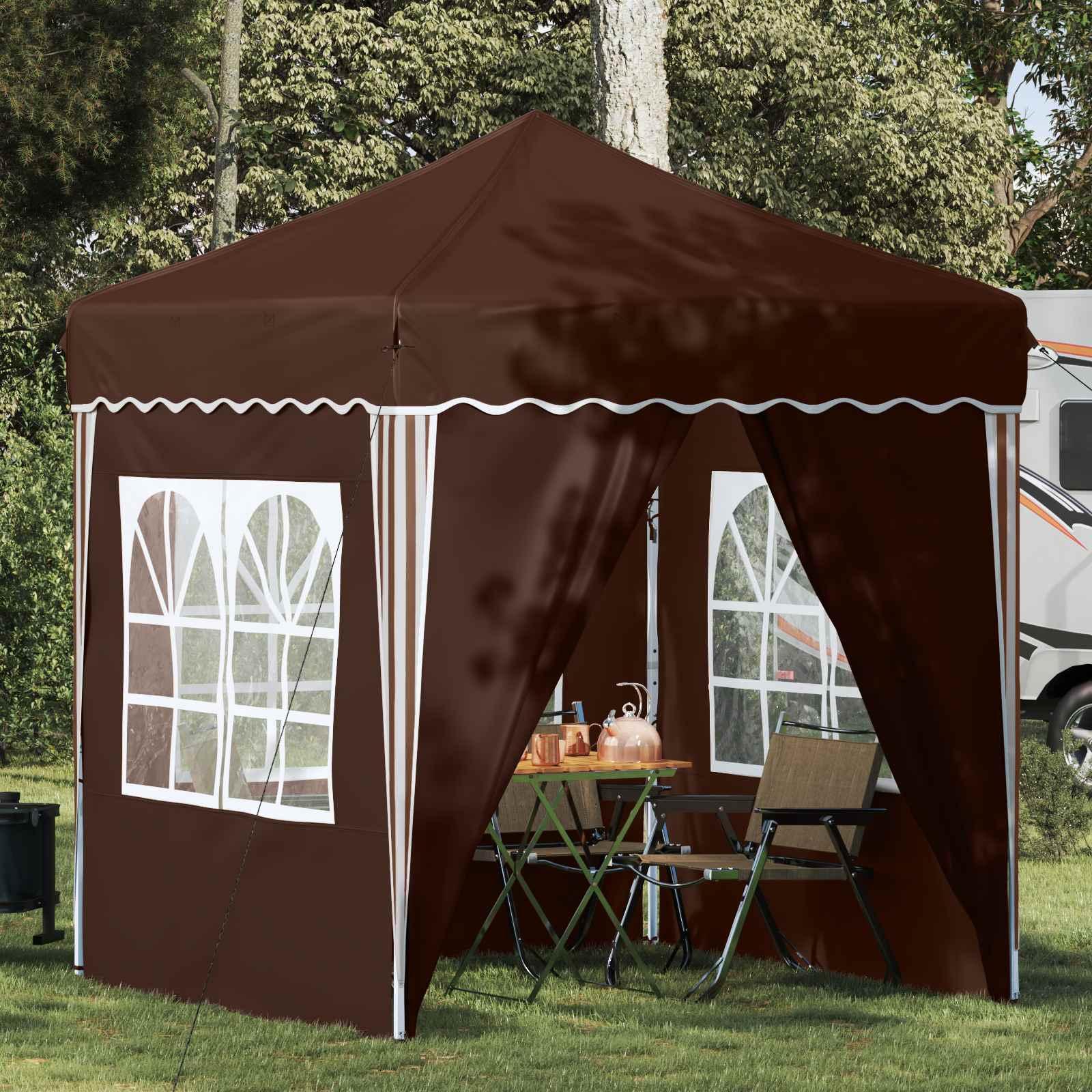 Pop-up Festtelt Brun 195 x 195 x 245 cm Oxford stof