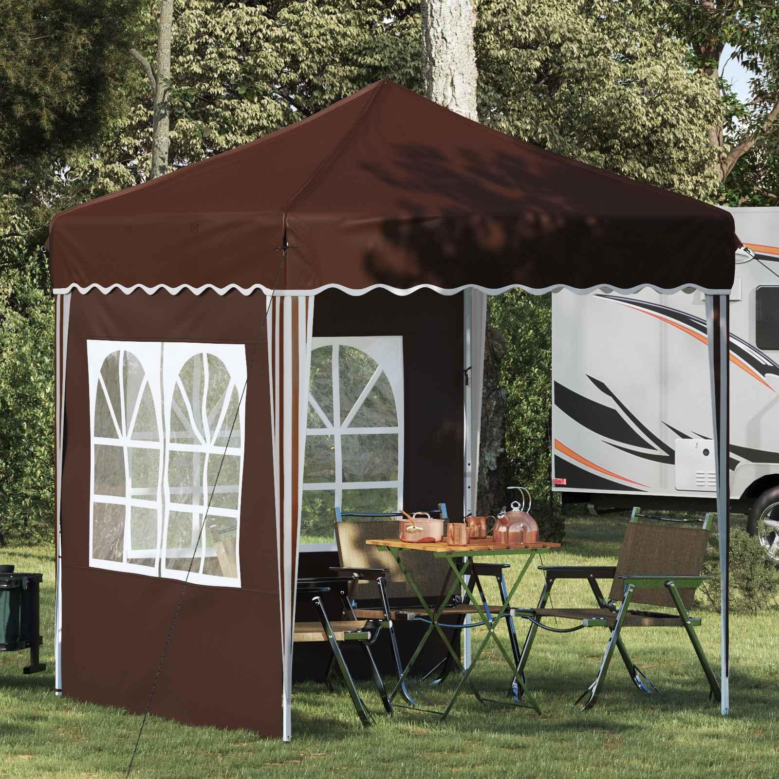 Pop-up Festtelt Brun 195 x 195 x 245 cm Oxford stof