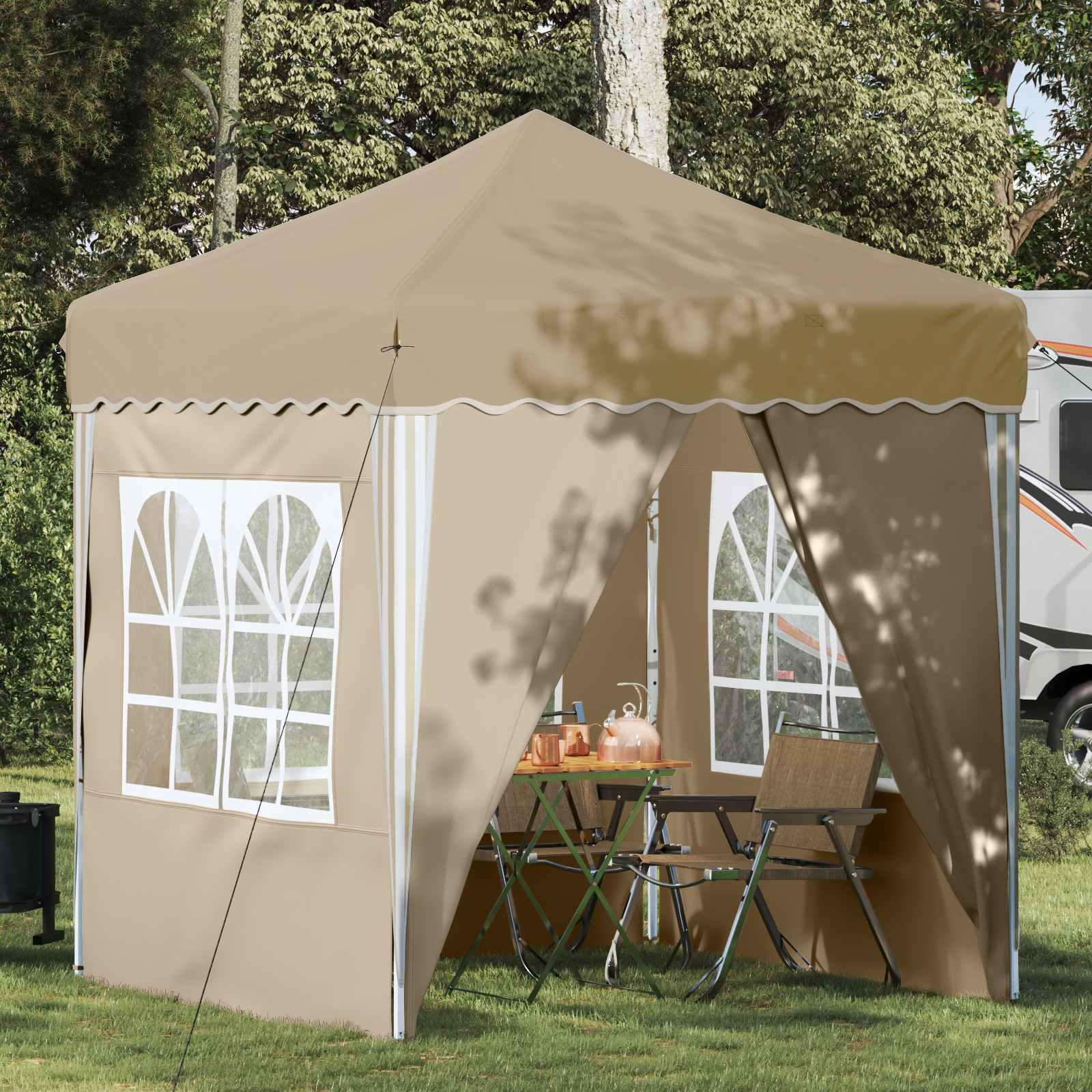 Pop-up Festtelt Creme 195 x 195 x 245 cm