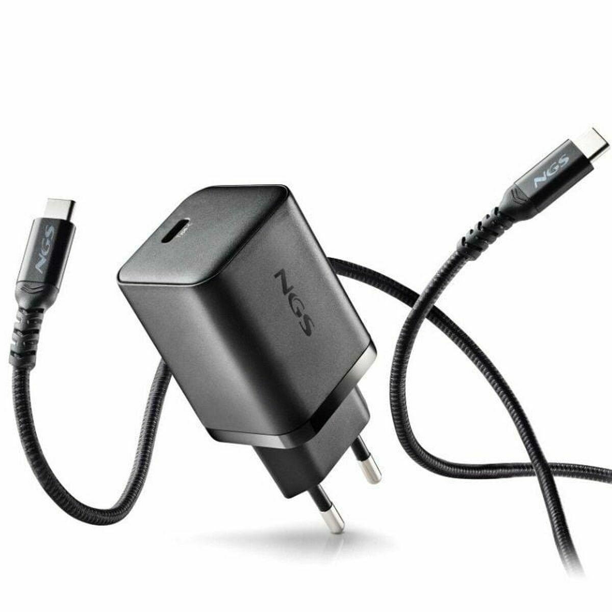 NGS BUD 65W-C vægoplader med USB-C - Sort, 1,5 m