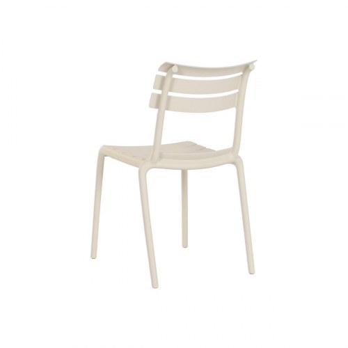 Spisebordsæt til have - 4 stole, flødefarvet, 140 × 70 × 75 cm