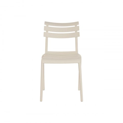 Spisebordsæt til have - 4 stole, flødefarvet, 140 × 70 × 75 cm