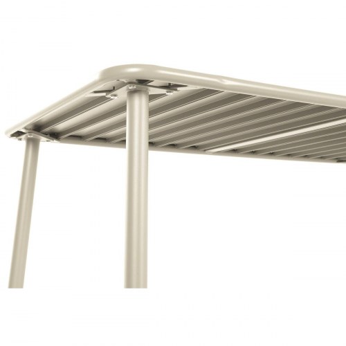 Spisebordsæt til have - 4 stole, flødefarvet, 140 × 70 × 75 cm