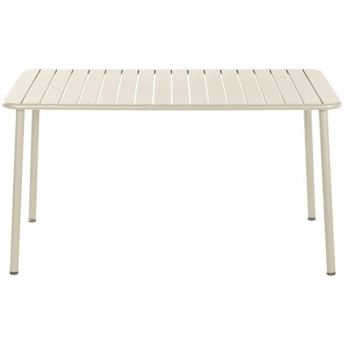 Spisebordsæt til have - 4 stole, flødefarvet, 140 × 70 × 75 cm