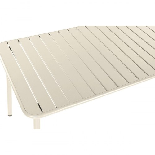 Spisebordsæt til have - 4 stole, flødefarvet, 140 × 70 × 75 cm