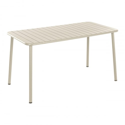 Spisebordsæt til have - 4 stole, flødefarvet, 140 × 70 × 75 cm