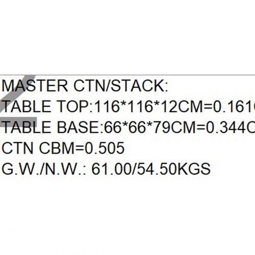 Spisebord - beige rundt havebord 116 × 116 × 75 cm