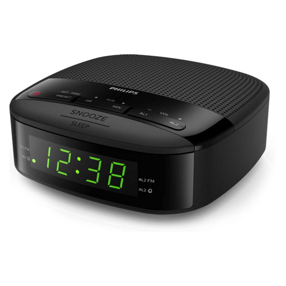 Philips TAR3205/12 clockradio - sort vækkeur med FM-radio