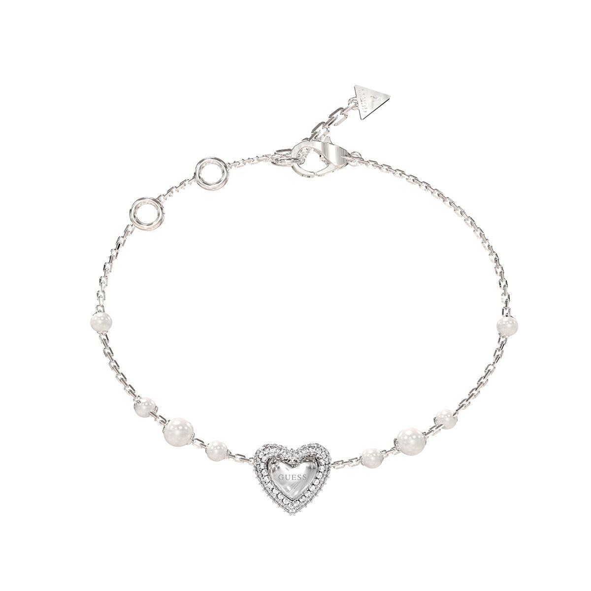 Guess JUBB06009JWRHS armbånd til kvinder - sølvfarvet hjerte