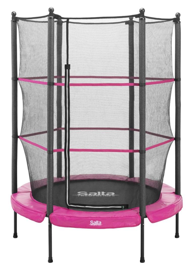 Salta 5426P, Trampolin, Rund, 35 kg, 3 År, Safety net, Sort, Lyserød