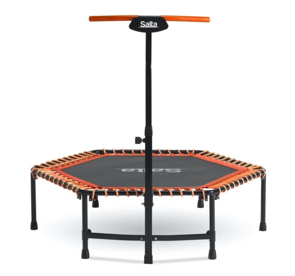 Salta fitness-trampolin 128 cm - orange, sekskantet med justerbar T-stang billede