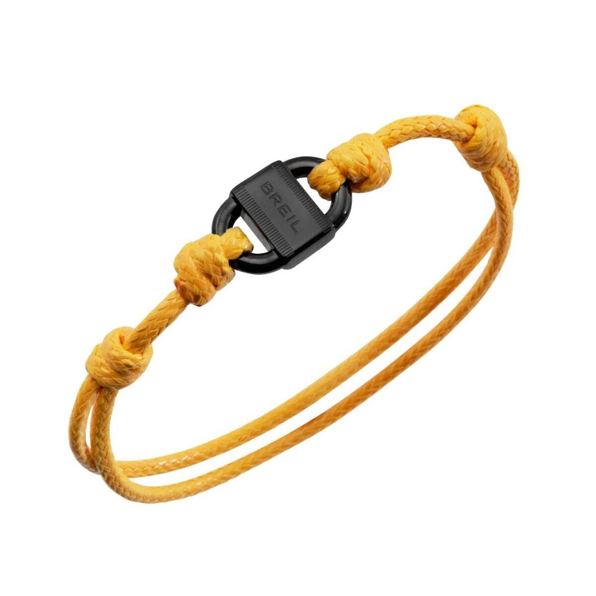 Breil TJ3627 armbånd til mænd - gul snor og sort lås