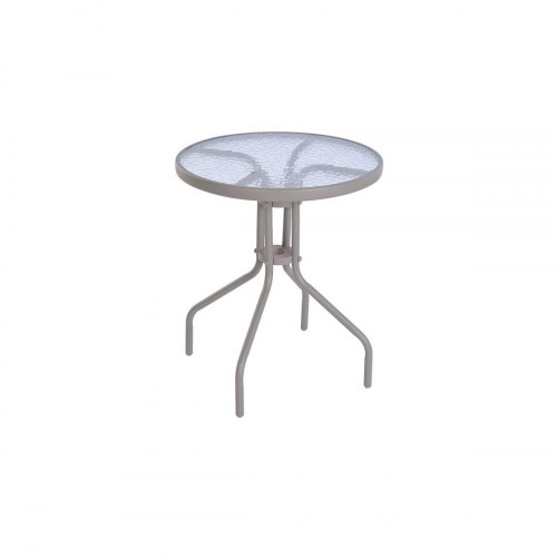 Café-sæt med 2 stole - grøn/multifarvet, rundt havebord 60 × 60 × 70 cm