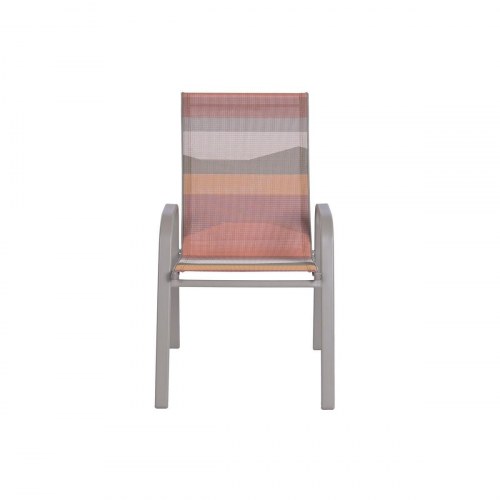 Café-sæt med 2 stole - grøn/multifarvet, rundt havebord 60 × 60 × 70 cm