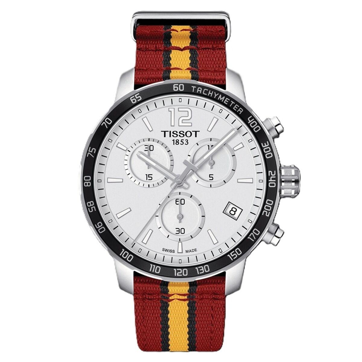 Tissot Quickster NBA Miami Heat herreur - 42 mm, hvid skive, nylonrem