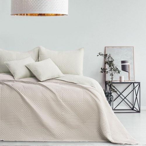 RESTILO Softa sengetæppe/overkast - creme mikrofiber 260×280 cm