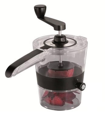 GEFU Spiralfix - manuel spiralizer, sort/transparent, rustfrit stål billede