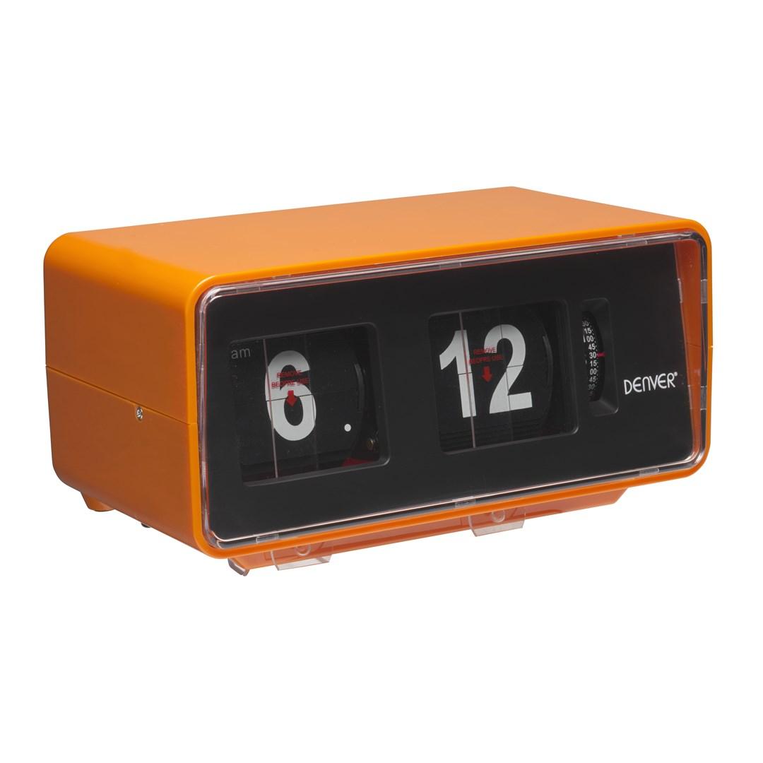 Denver CR-425 flip-ur/radio - orange FM clockradio billede