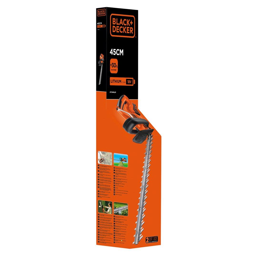 Black & Decker GTC1845L20-QW hækkeklipper 18 V – 45 cm dobbelt klinge, 2,6 kg