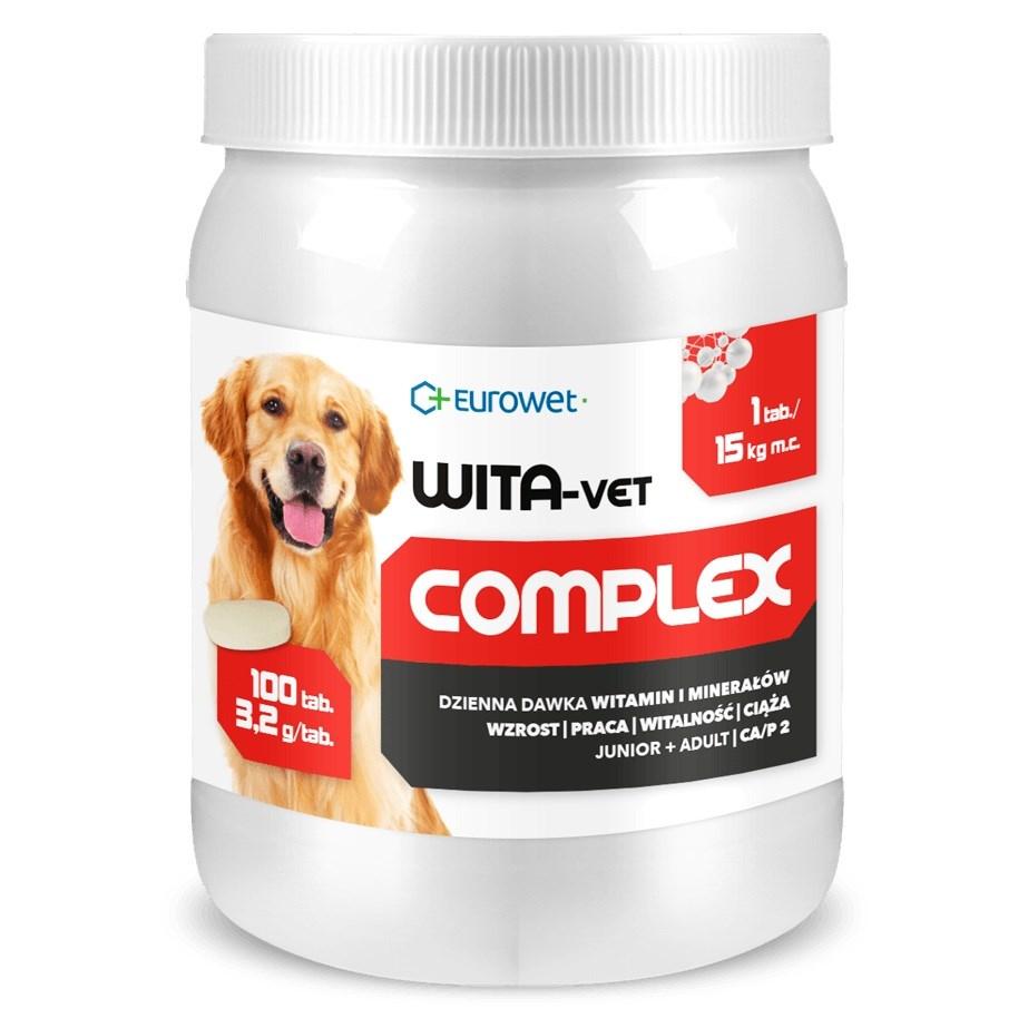 EUROWET Wita-Vet Complex 3,2 g – vitamintilskud til hunde, 100 tabletter