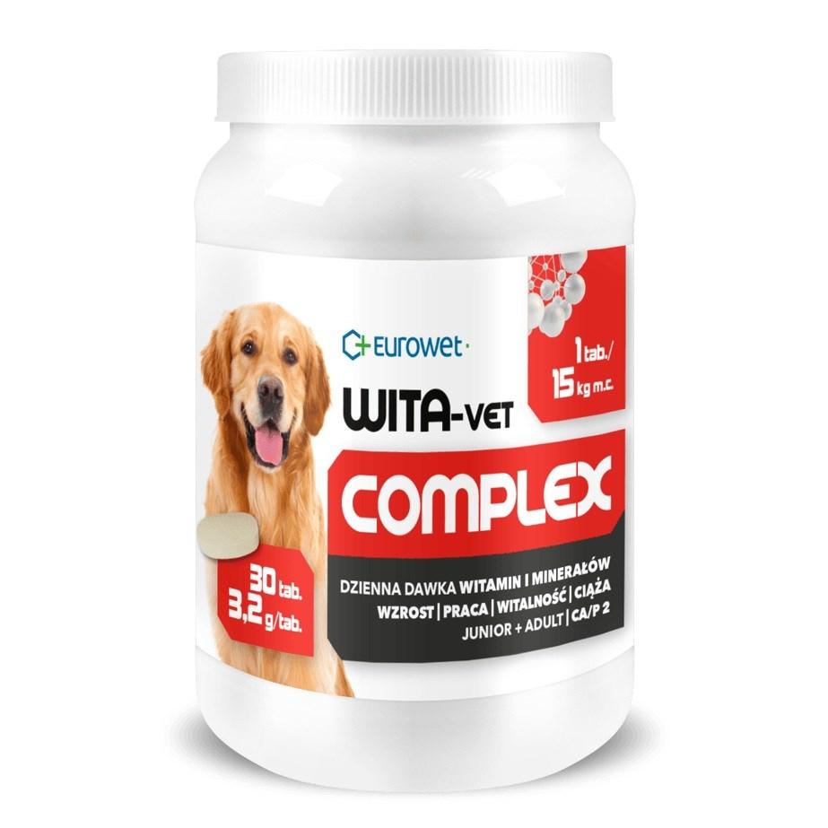 EUROWET Wita‑Vet Complex – vitamintilskud til hunde, 30 tabletter (3,2 g)