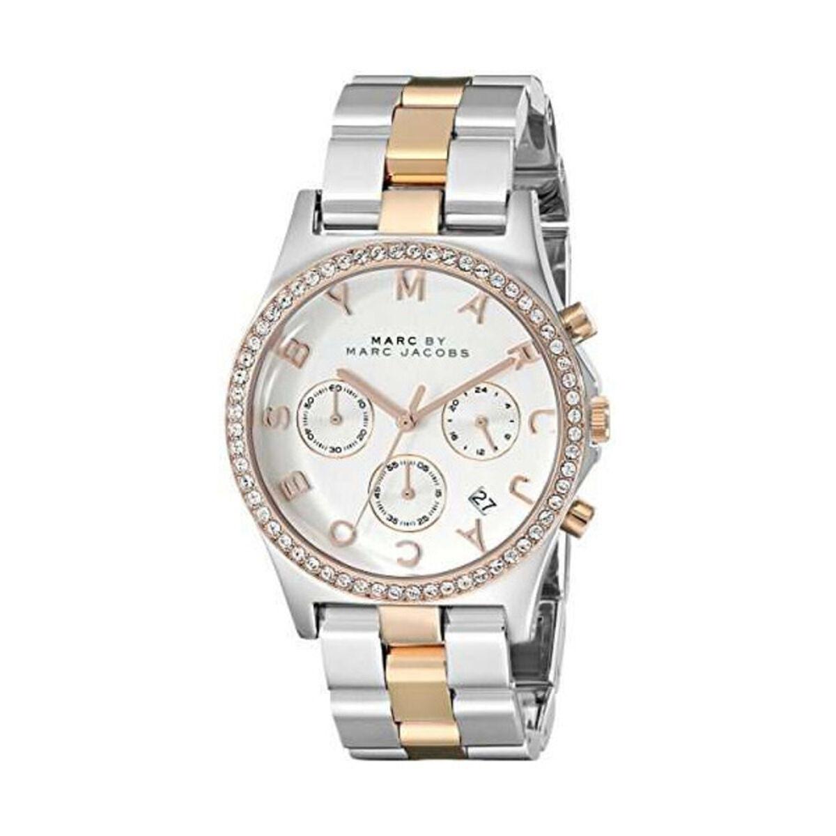 Marc Jacobs MBM3106 dameur - armbåndsur i rustfrit stål, grå skive, Ø 38 mm