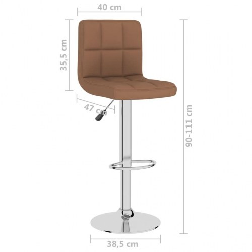 Barstole 2 stk. stof brun