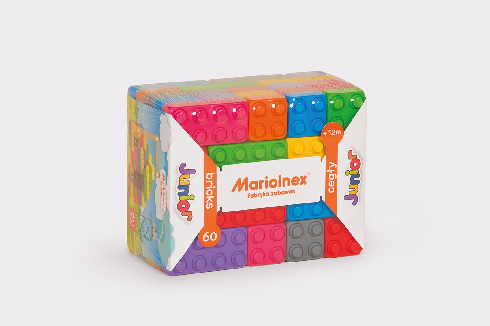 Marioinex Junior byggeklodser - 60 dele, farverige klodser til børn