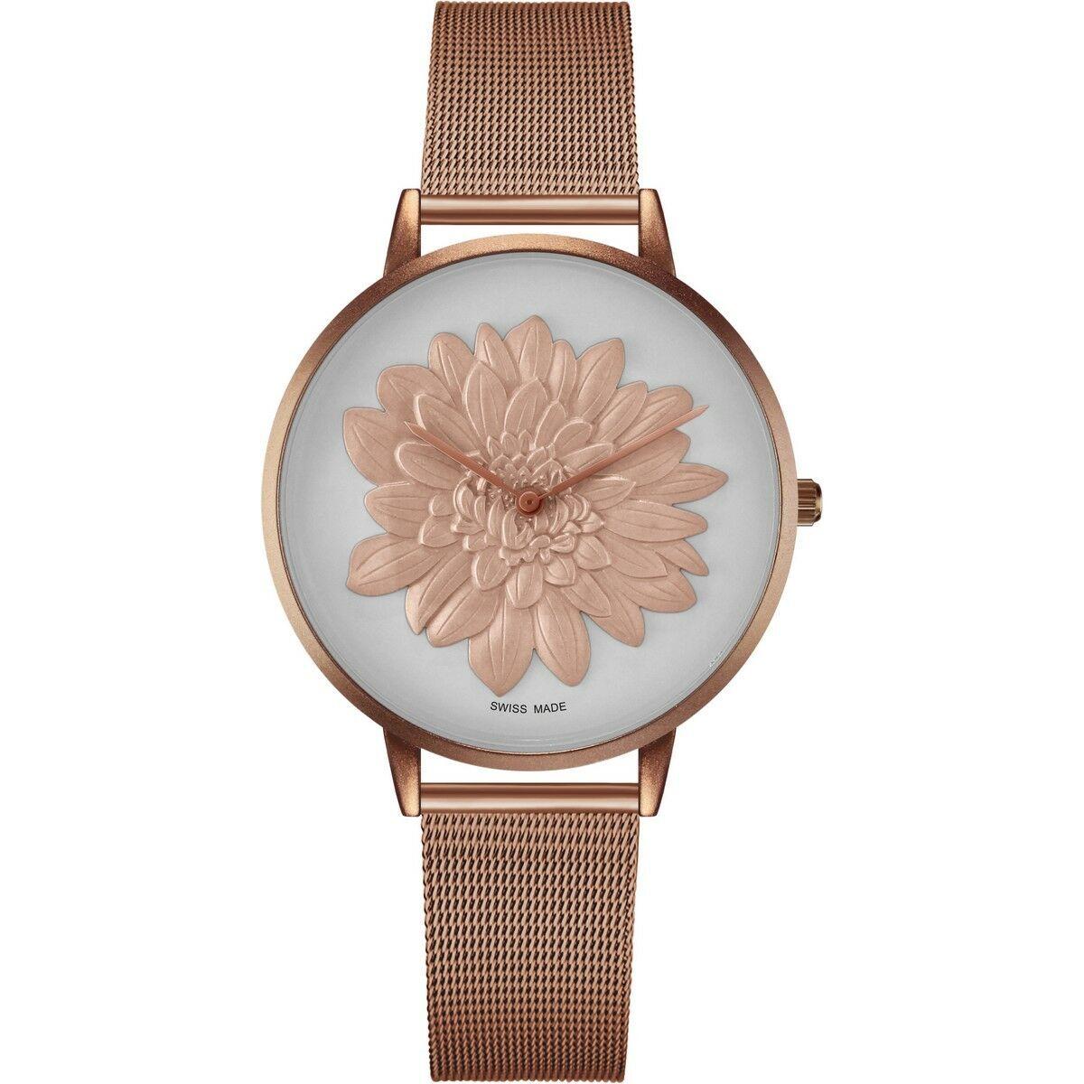 Bellevue D14 dameur 40 mm - rosa mesh og mineralglas