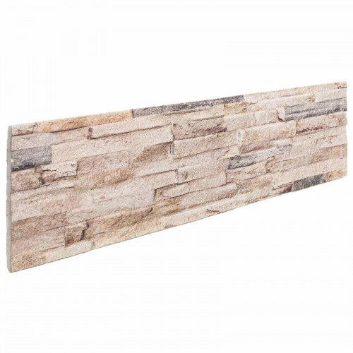 Vægpaneler 10 stk Hvid og rød 100 x 25 cm EPS Skum