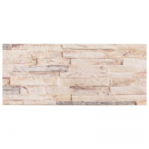 Vægpaneler 10 stk Hvid og rød 100 x 25 cm EPS Skum
