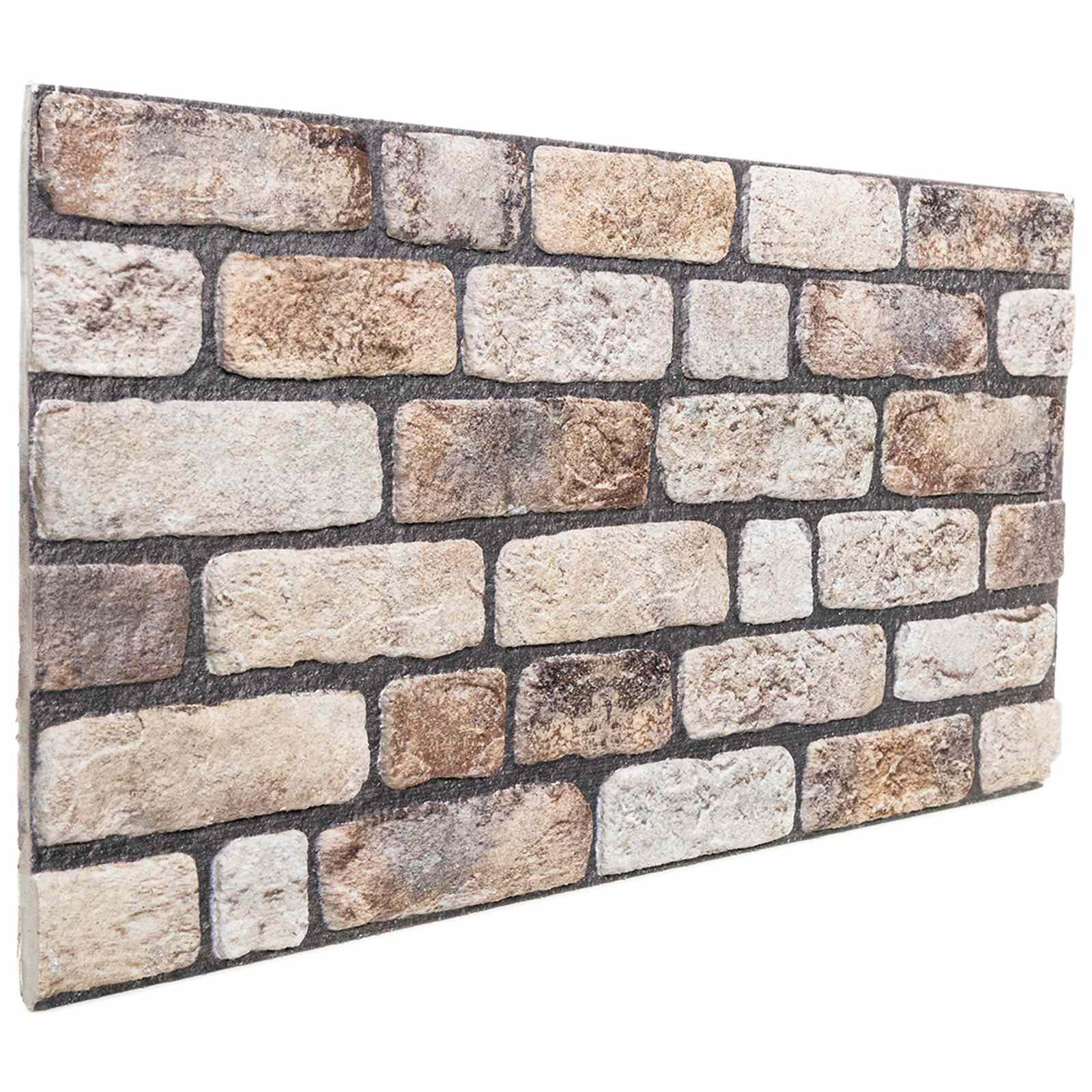 Vægpaneler 10 stk Lys Brun 100 x 50 cm EPS Skum