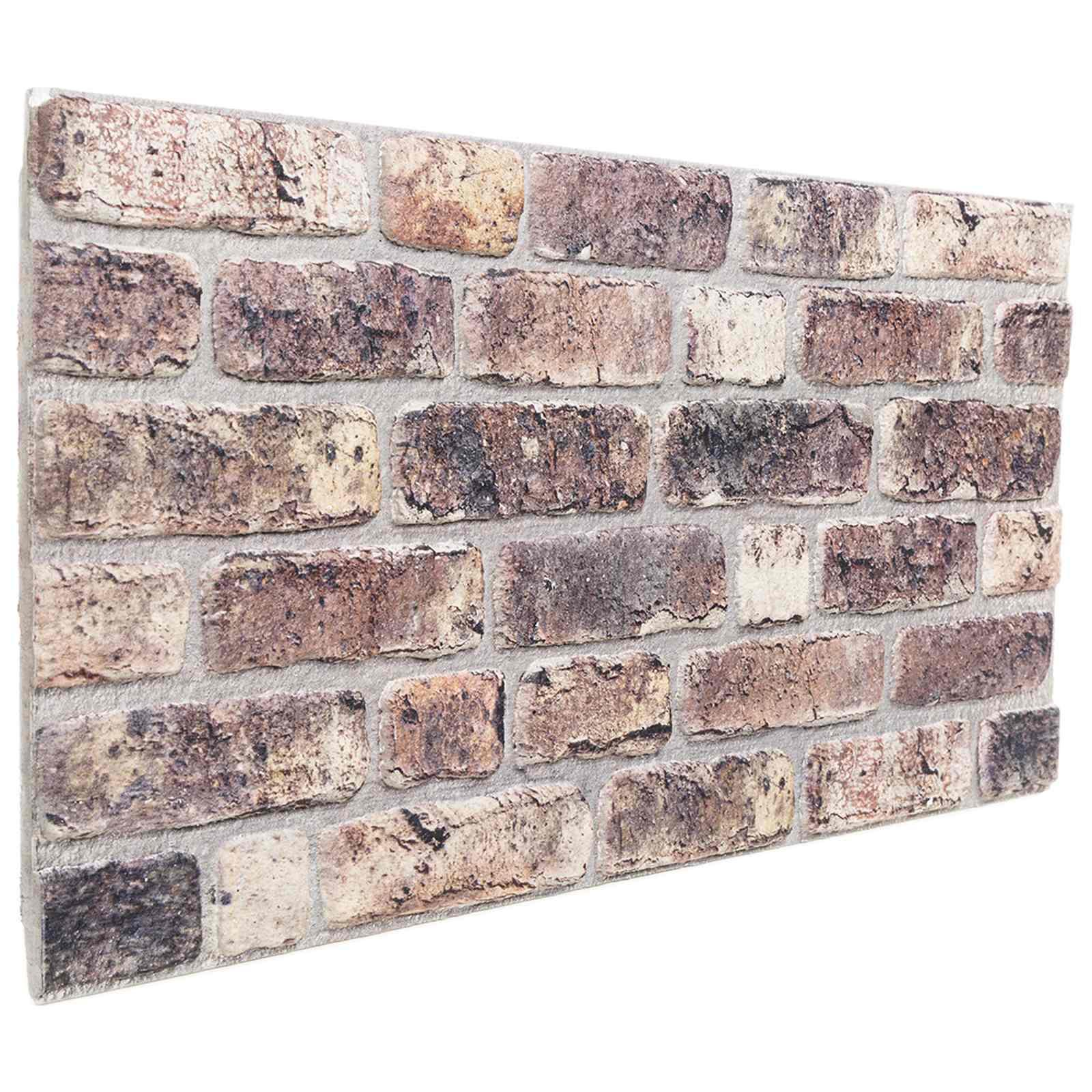 Vægpaneler 10 stk Mørk Brun 100 x 50 cm EPS Skum