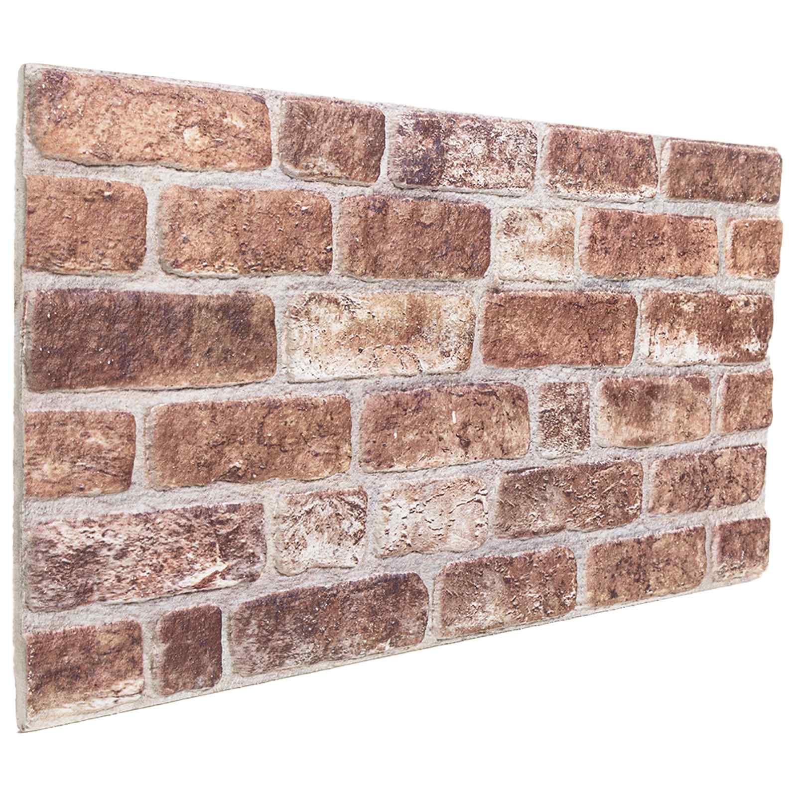 Vægpaneler 10 stk Brun 100 x 50 cm EPS Skum