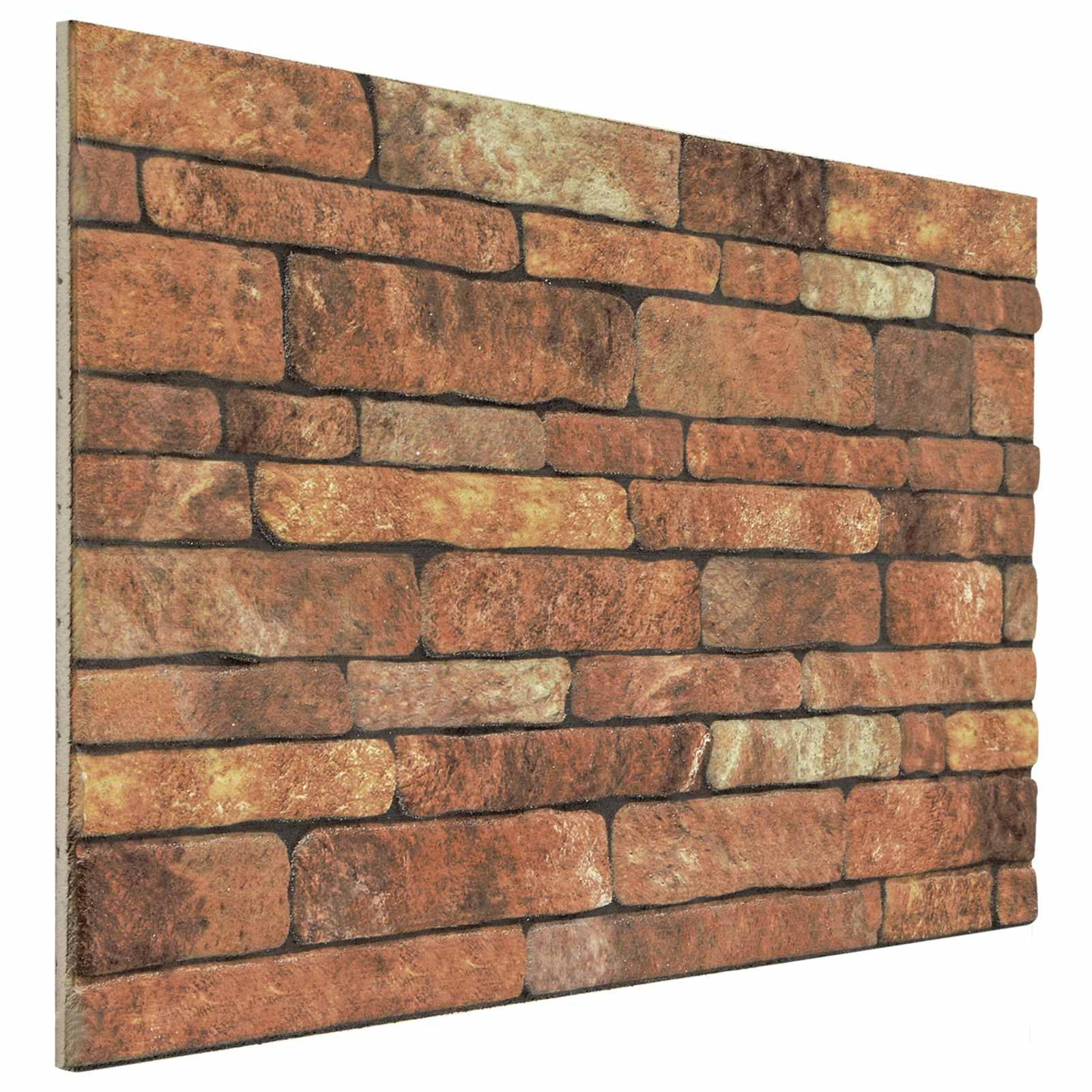 Vægpaneler 10 stk Brun og hvid 100 x 50 cm EPS Skum