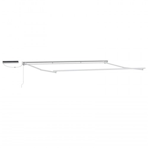 Elektrisk Udtrækkelig Markise Grøn og Hvid 4 x 2 m